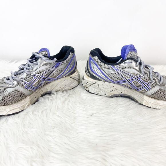Asics 6.5 Womens Gray Purple Gel-Foundation Running Shoes Sneakers - Picture 6 of 9
